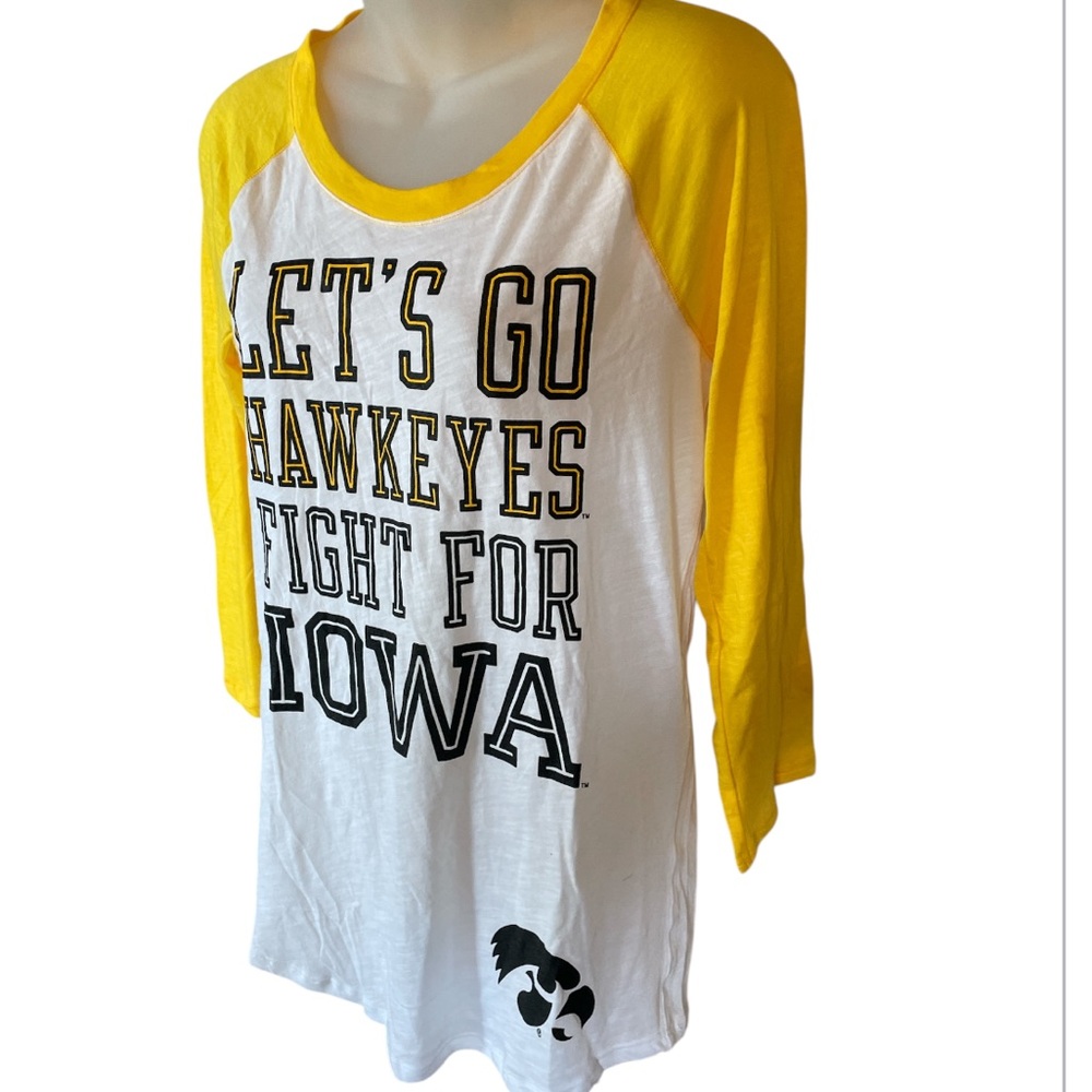 Victoria Secret Pink Iowa Hawkeyes football shirt NWT size medium large